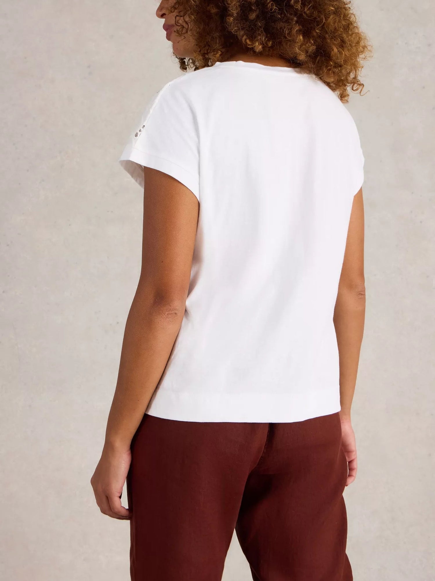 White Stuff Broderie Tee - Blue Water Clothing
