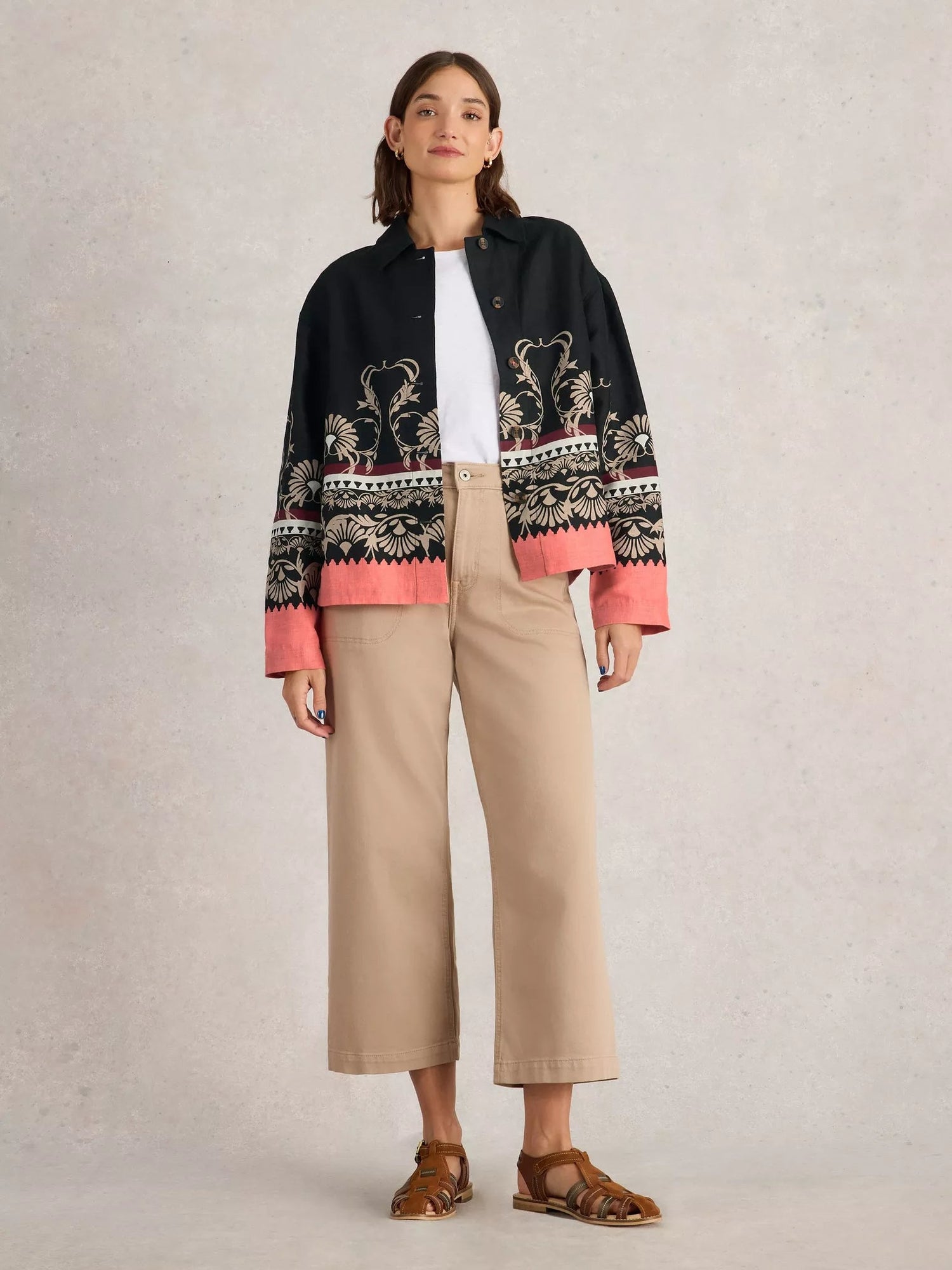 White Stuff Carrie Linen Jacket - Blue Water Clothing