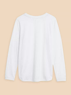 White StuffWhite Stuff Clara LS TeeClothingBRIL WHITE - Blue Water Clothing