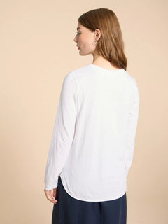 White StuffWhite Stuff Clara LS TeeClothingBRIL WHITE - Blue Water Clothing