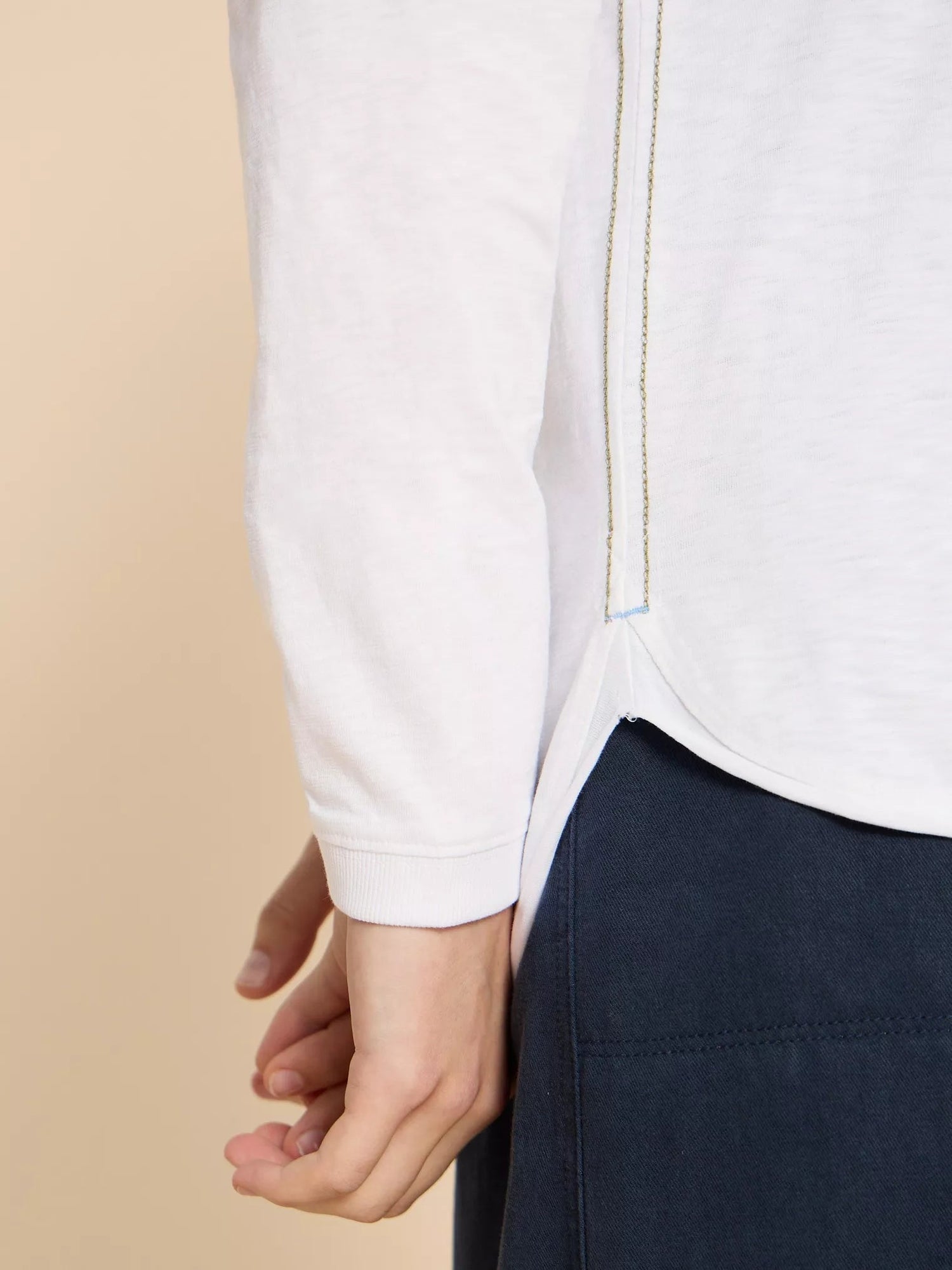 White StuffWhite Stuff Clara LS TeeClothingBRIL WHITE - Blue Water Clothing