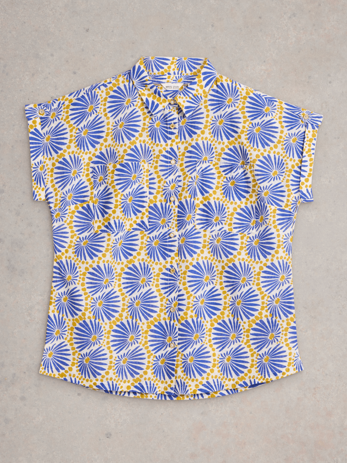 White Stuff Ellie Organic Cotton Shirt - Blue Water Clothing