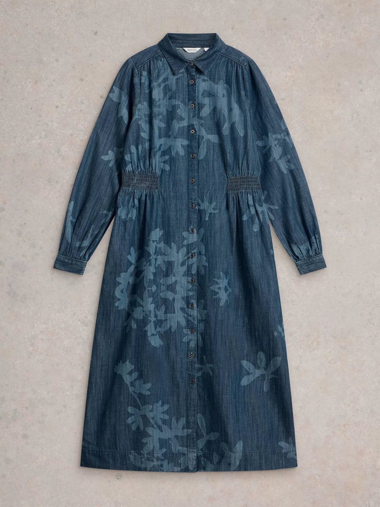 White Stuff Farah Denim Midi Dress - Blue Water Clothing