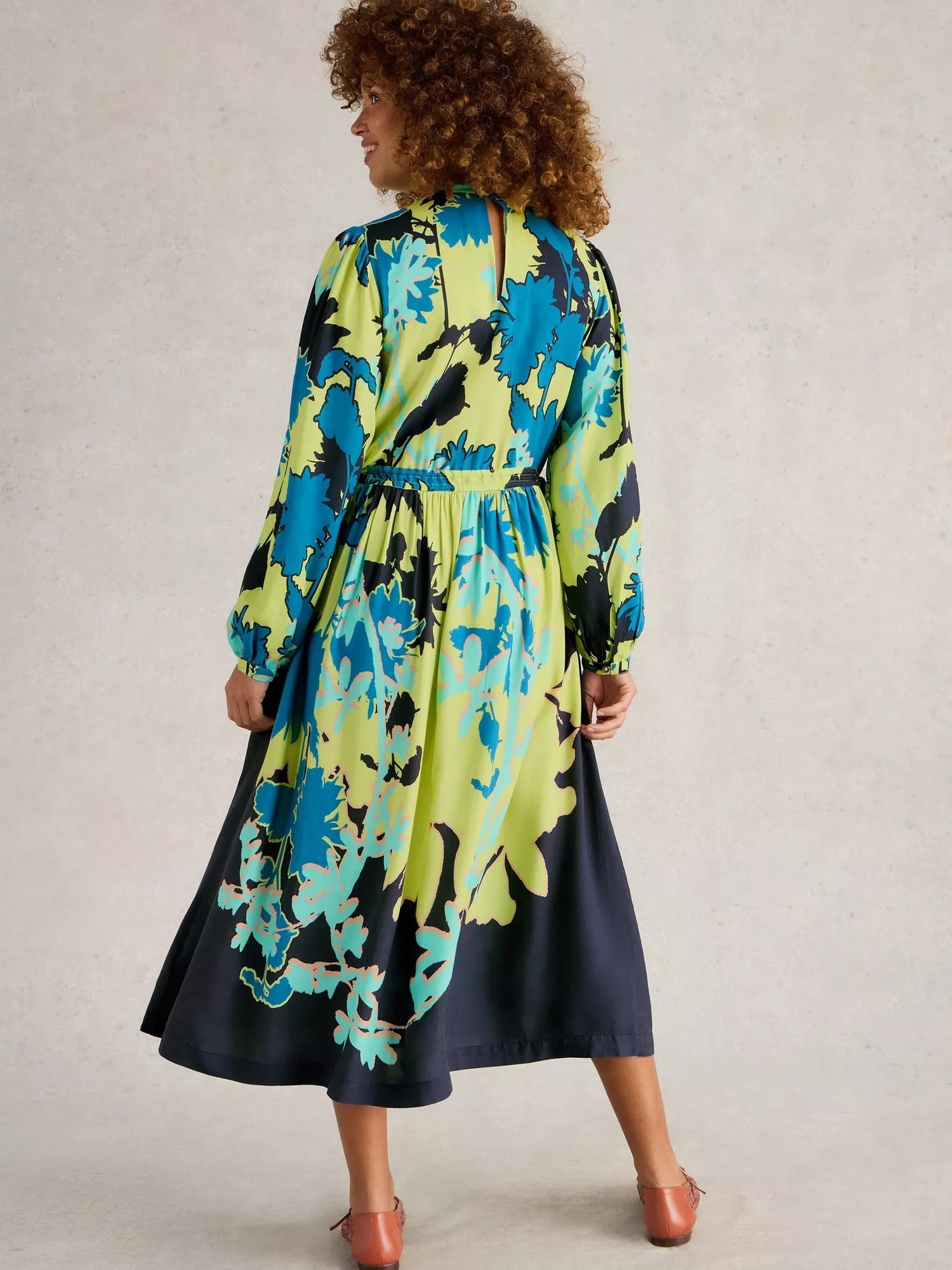 White Stuff Freya Midi Dress - Blue Water Clothing