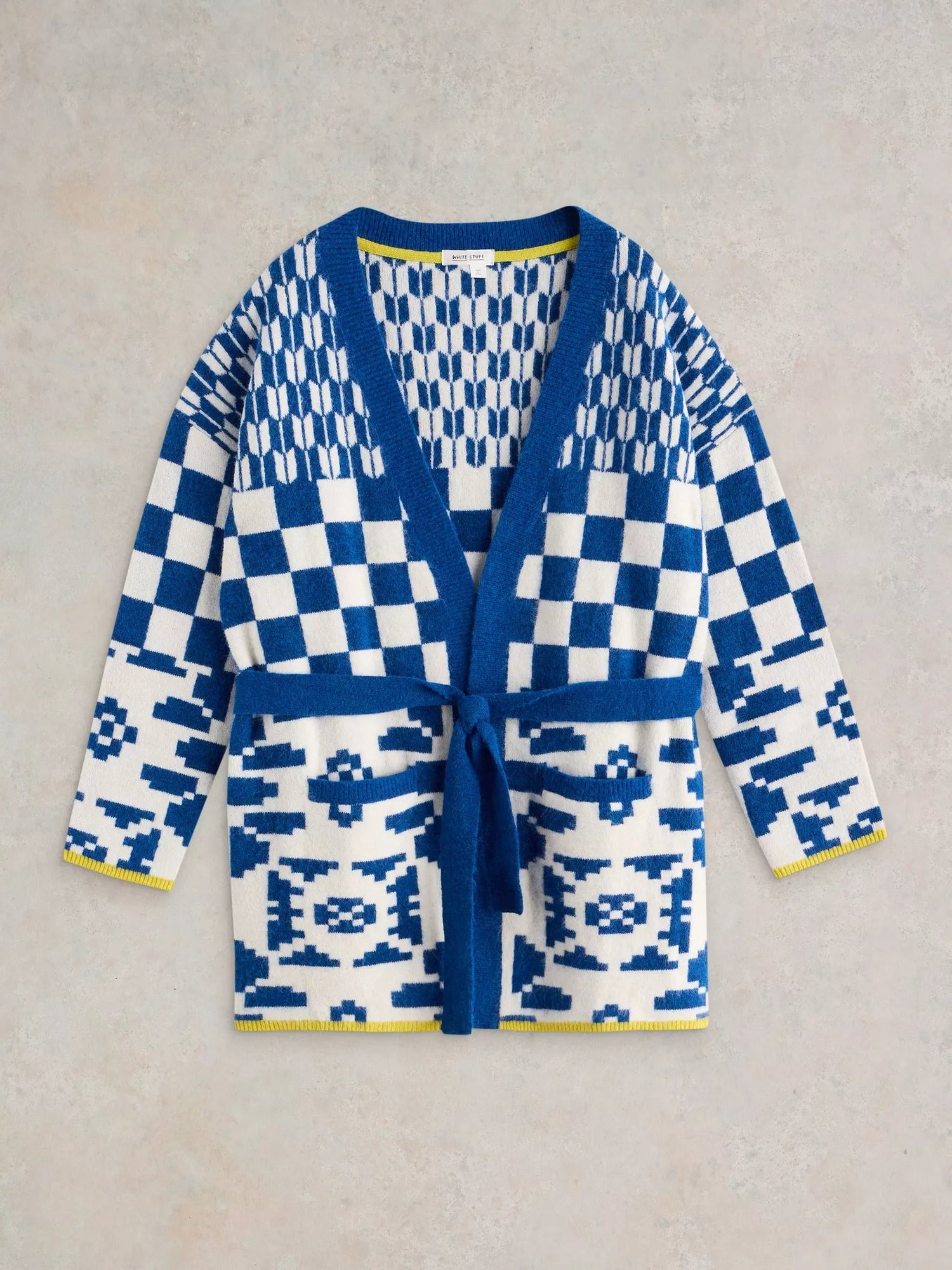 White Stuff Geo Mix Cardigan - Blue Water Clothing