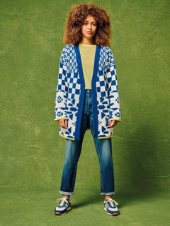 White Stuff Geo Mix Cardigan - Blue Water Clothing