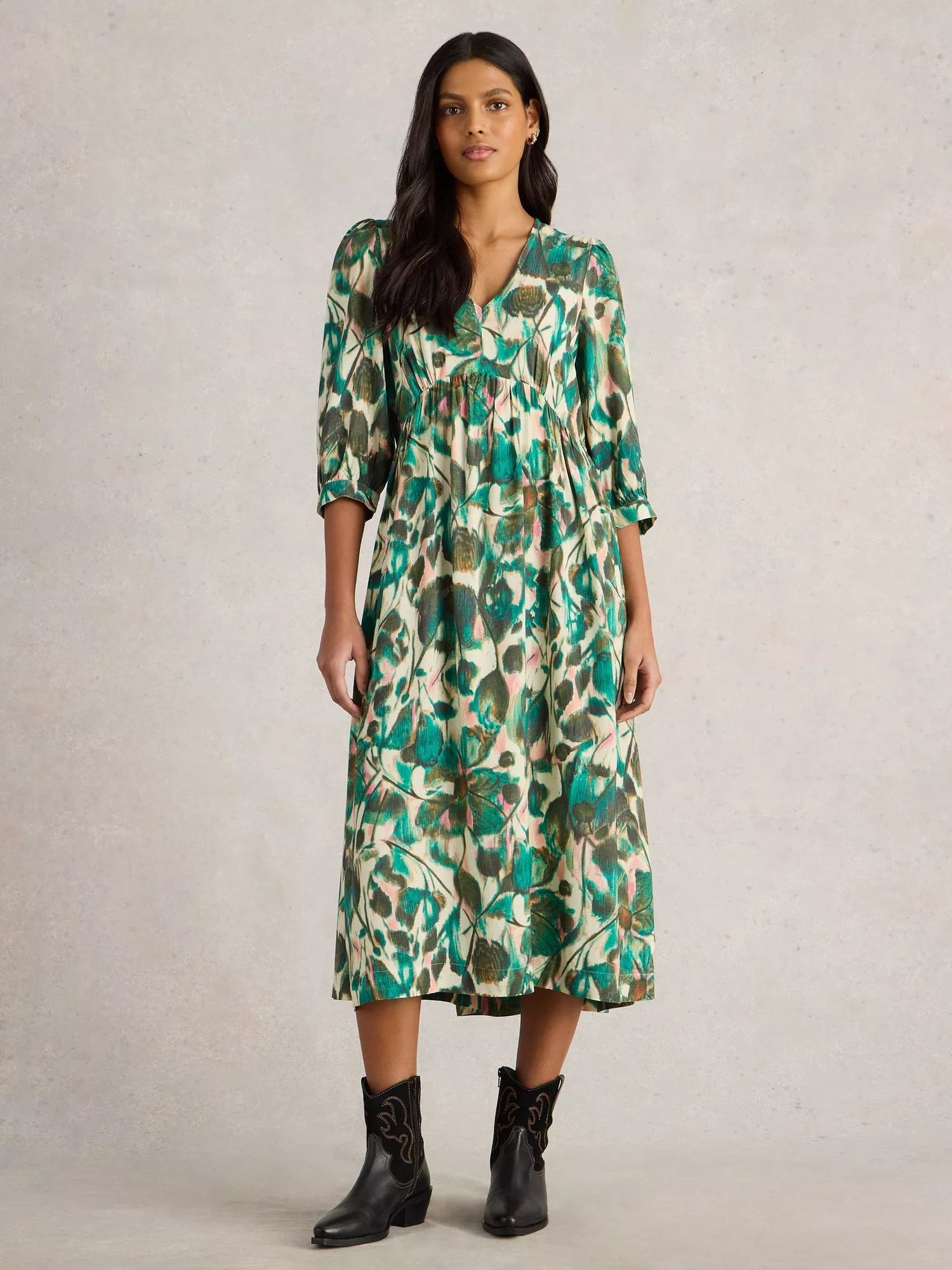 White Stuff Lucy Midi Dress - Blue Water Clothing