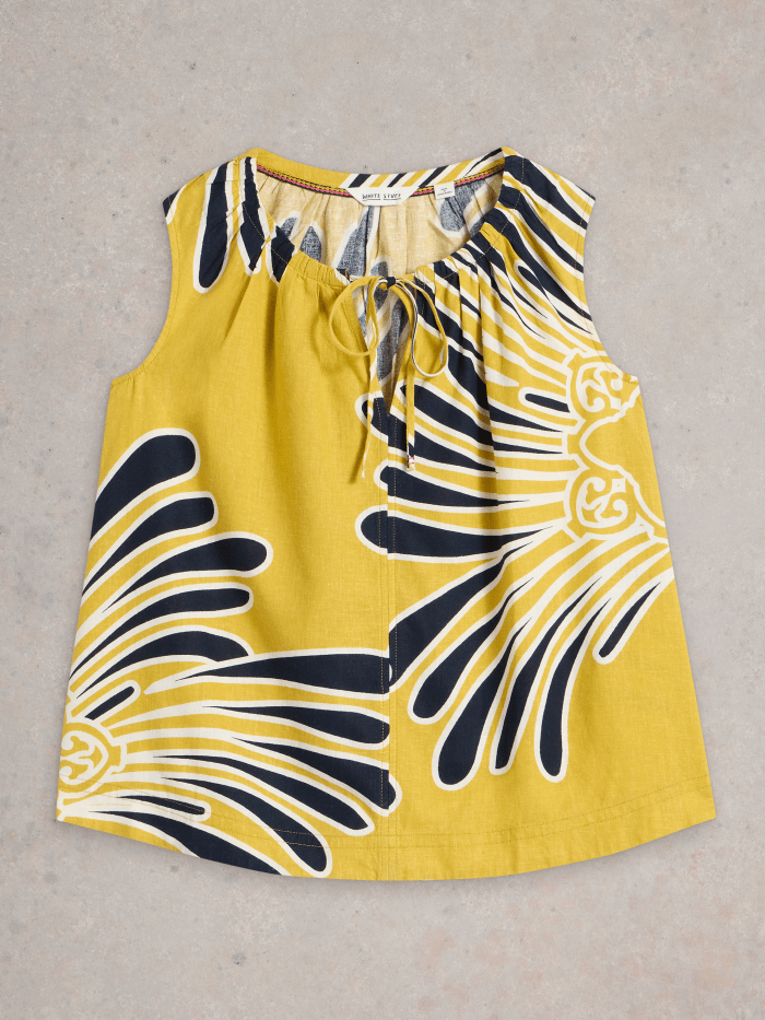 White Stuff Marley Linen Blend Dress - Blue Water Clothing