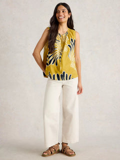 White Stuff Marley Linen Blend Dress - Blue Water Clothing