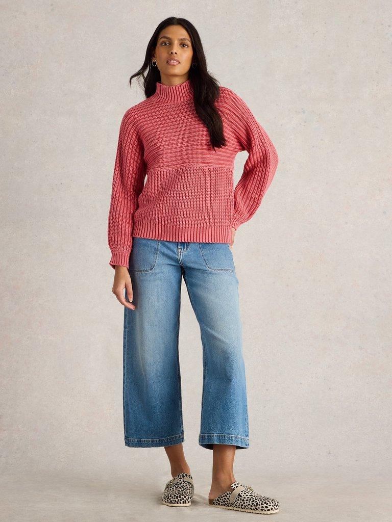 White Stuff Marley Mix Cotton Jumper - Blue Water Clothing