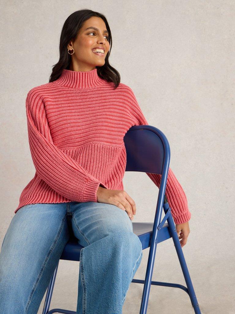 White Stuff Marley Mix Cotton Jumper - Blue Water Clothing