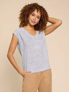 White Stuff Nina Linen Tank - Blue Water Clothing