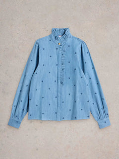 White Stuff Pauline Embroidered Top - Blue Water Clothing