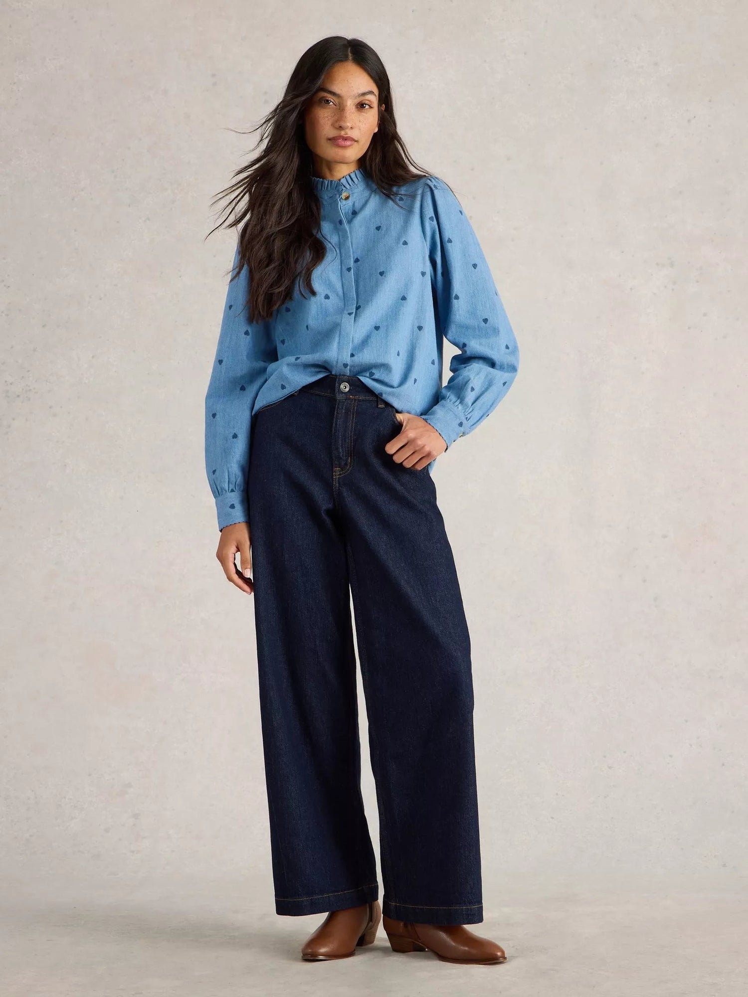 White Stuff Pauline Embroidered Top - Blue Water Clothing