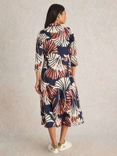 White Stuff Rua Jersey Shirt Dress - Blue Water Clothing