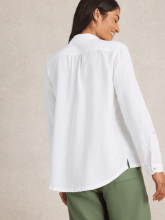 White Stuff Sophie Organic Cotton Shirt - Blue Water Clothing
