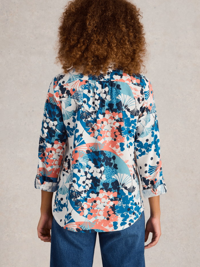 White Stuff Sophie Organic Cotton Shirt - Blue Water Clothing