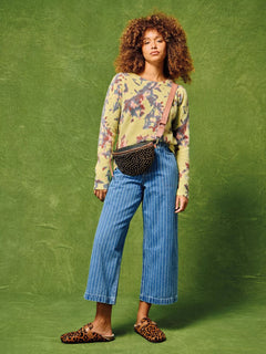 White Stuff Tia Wide Leg Crop Jean - Blue Water Clothing