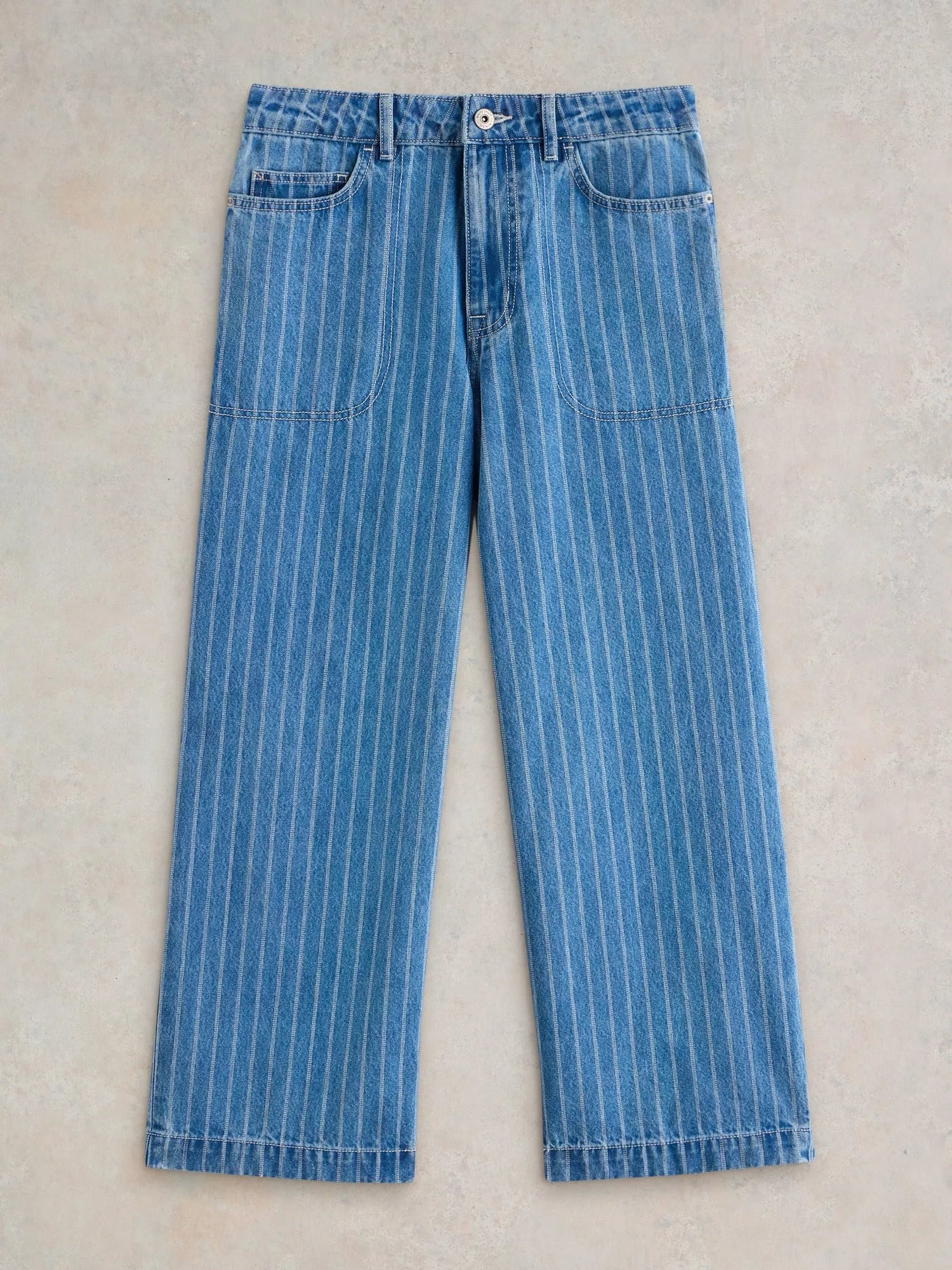 White Stuff Tia Wide Leg Crop Jean - Blue Water Clothing
