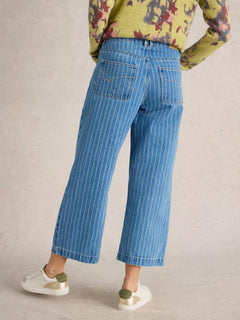 White Stuff Tia Wide Leg Crop Jean - Blue Water Clothing