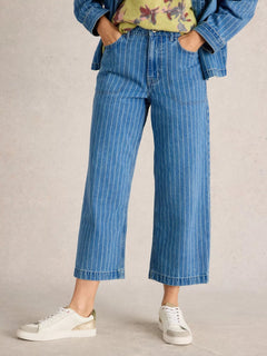 White Stuff Tia Wide Leg Crop Jean - Blue Water Clothing