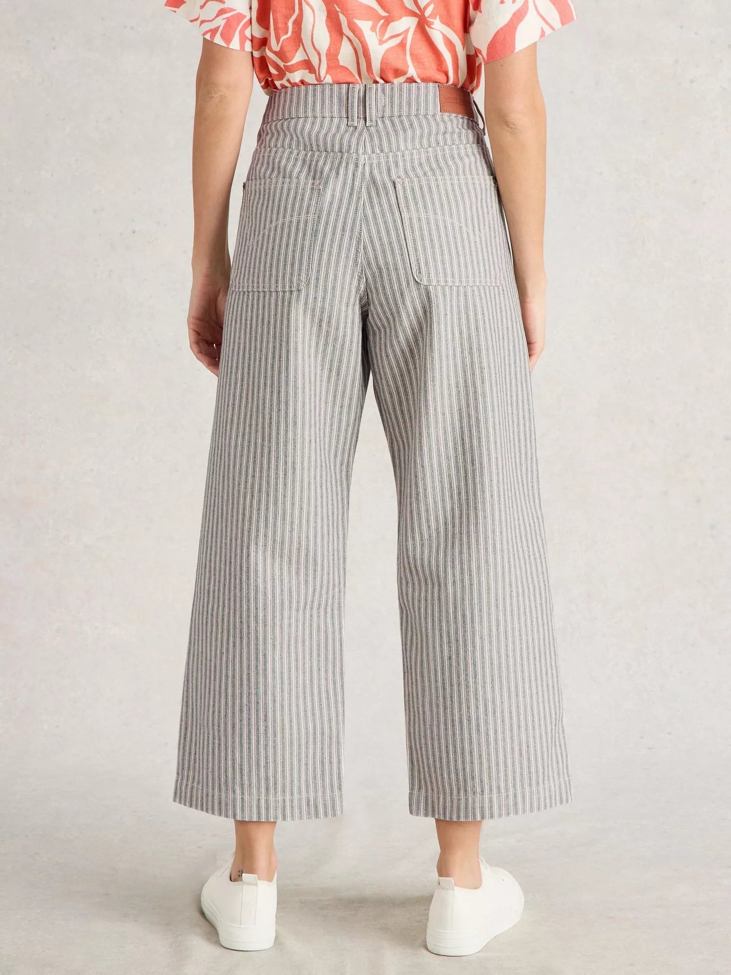 White Stuff Tia Wide Leg Crop Jean Nat Mlt - Blue Water Clothing