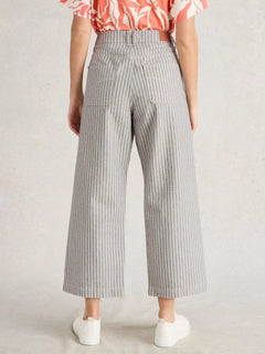 White Stuff Tia Wide Leg Crop Jean Nat Mlt - Blue Water Clothing