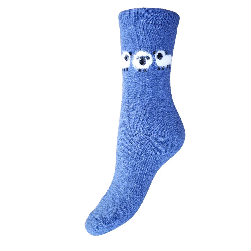Gemjar Blue Fluffy Sheep Socks