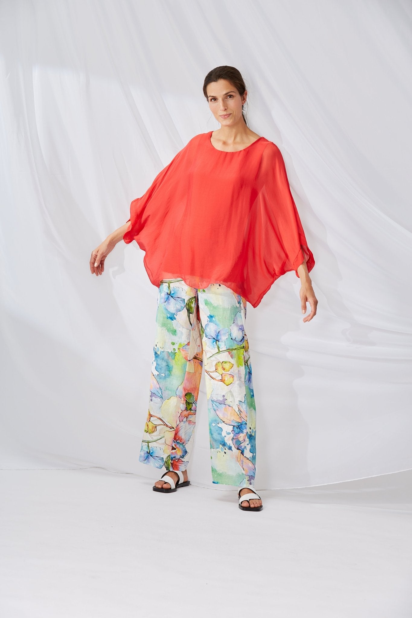 Yellow LabelYellow Label Wide Blouse CoralTopsCoral - Blue Water Clothing