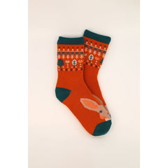 Cute Knitted Socks-Powder-Blue Water Clothing