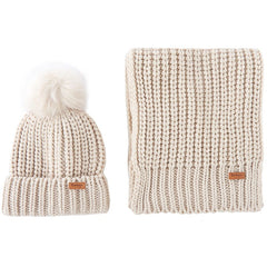 Barbour Saltburn Beanie & Scarf Set-Barbour-Blue Water Clothing