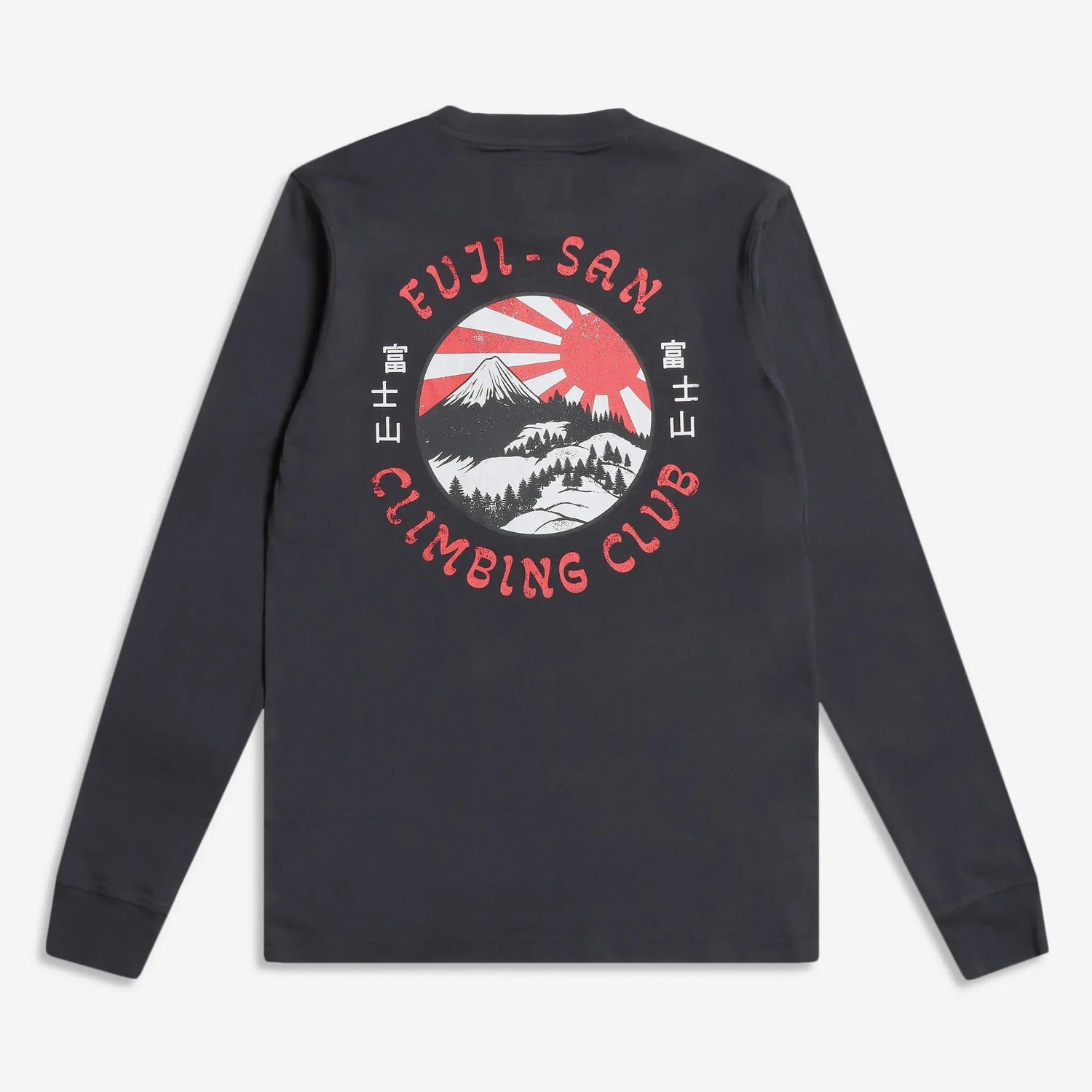 Fuji San Long Sleeve T-Shirt Dark Navy - Blue Water Clothing