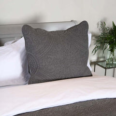 Grey Stitch Duck Feather Pillow - escape