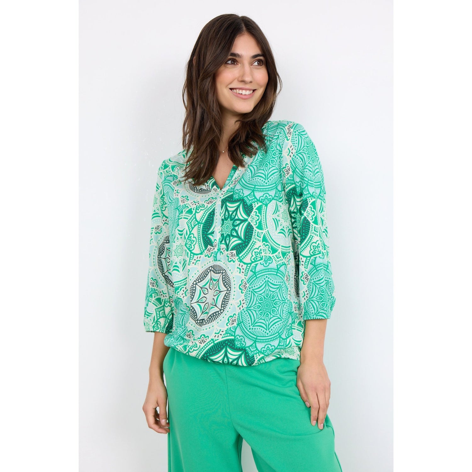 Soya ConceptSoya Concept Felicity AOP 418 BlouseTopsGreen 7315c - Blue Water Clothing