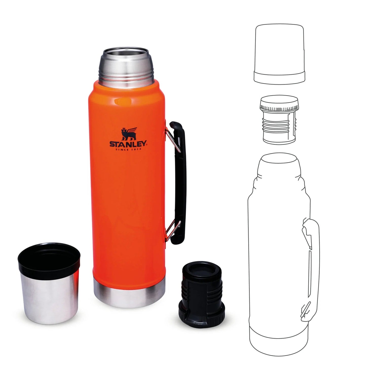 Stanley Classic Vacuum bottle 1.0L - Blue Water Clothing