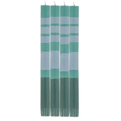 Striped Eco Dinner Candles - Blue Water Clothing