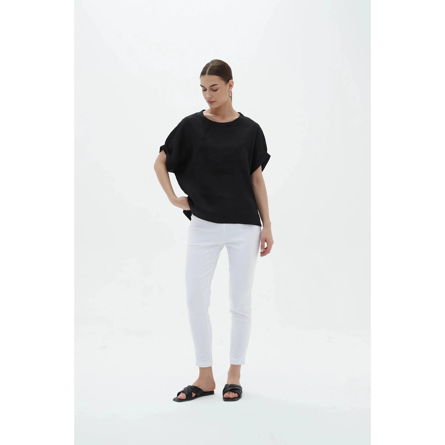 Tirelli Angled Seam Top - Blue Water Clothing